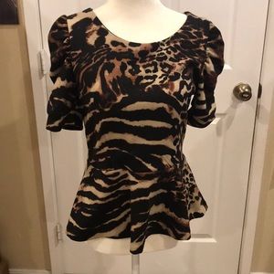 Animal print INC top